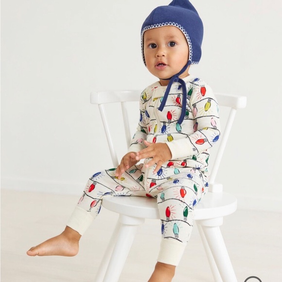 🆕 NWOT Hanna Andersson Bright Bulbs Jumper w/ shirt & baby gnome hat bundle - Picture 4 of 9